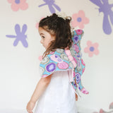 Alas de mariposa luna Cuarzo con cuerpo rosa