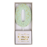 Velas con números de colores