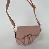 Bolso para niñas estilo Saddle color Rosa Palo