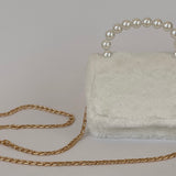 Bolso para Niñas de Peluche en color Blanco