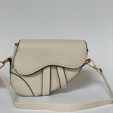 Bolso para niñas estilo Saddle color Hueso