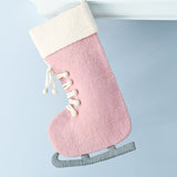 Adorno de bota navideña de lana