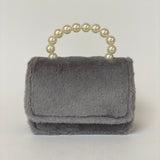 Bolso para Niñas de Peluche en color gris