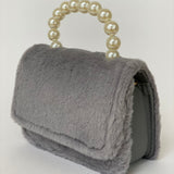 Bolso para Niñas de Peluche en color gris