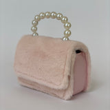 Bolso para Niñas de Peluche en color rosa pastel