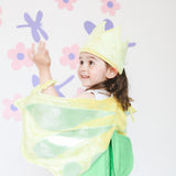 Alas fantásticas Amarilla con manchas verdes claro y cola verde con tul