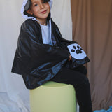 Capa impermeable de oso panda