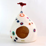 Cueva de lana para gatos "De puntos"