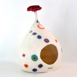 Cueva de lana para gatos "De puntos"