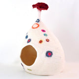 Cueva de lana para gatos "De puntos"