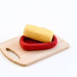 Plato de mantequilla de lana