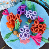 Tapete de juego de lana del coral de arrecife