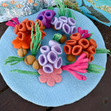 Tapete de juego de lana del coral de arrecife