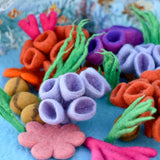 Tapete de juego de lana del coral de arrecife