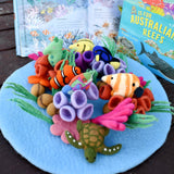 Tapete de juego de lana del coral de arrecife