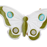 Alas de mariposa estampado de Terciopelo verde