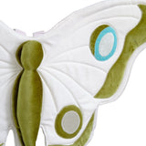 Alas de mariposa estampado de Terciopelo verde