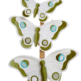 Alas de mariposa estampado de Terciopelo verde