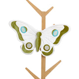 Alas de mariposa estampado de Terciopelo verde