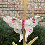 Alas de mariposa luna Rosa claro de algodón cuerpo rosa