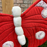 Alas de mariposa luna Naranjas de algodón con cuerpo blanco de terciopelo