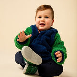 Chamarra estilo Sherpa con cierres Magnéticos color azul marino