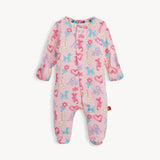 Pijama entera con cierres magnéticos "Blue Party Animals Glow" azul y rosa