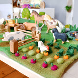 Tapete grande de juego del paisaje de granja y campo