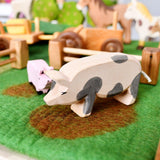 Tapete grande de juego del paisaje de granja y campo