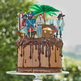 Cake Toppers Piratas y Palmeras