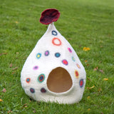 Cueva de lana para gatos "De puntos"