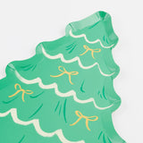 Platos Arbol de Navidad con Moños