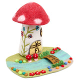 Tapete de juego paisaje de cuentos de hada con rio y puente