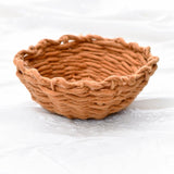 Cesta tejidas de fieltro de lana