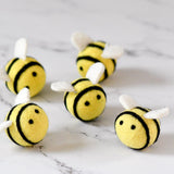 Pequeñas abejas de fieltro (set de 5)