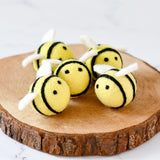 Pequeñas abejas de fieltro (set de 5)