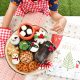 Set de comida navideña  de lana para juego y decoración (set B)