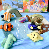 Set de peces del arrecife de coral