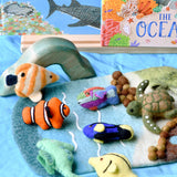 Set de peces del arrecife de coral