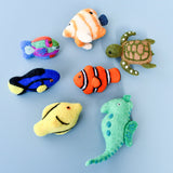 Set de peces del arrecife de coral