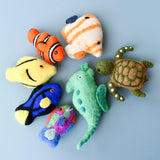 Set de peces del arrecife de coral