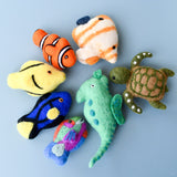 Set de peces del arrecife de coral