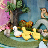 Tapete de juegos de estanque con 6 patitos
