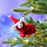 Decoración para árbol de navidad de borrego rojo
