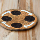 Bandeja de fieltro de lana para piezas de las etapas de la vida