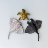 Juguetes de criaturas de arrecife marino de fieltro - Manta Ray, Eagle Ray y Green Sea Turtle