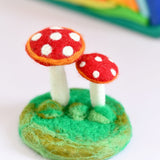 Hongos de lana para complementar paisajes de juego