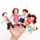 Set de títeres de dedo de la familia