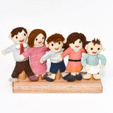 Set de títeres de dedo de la familia