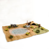 Tapete grande de juego de paisaje de Safari